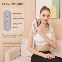 Masseur de cou Eveekon avec chaleur et shiatsu, masseur de cou et d'épaules rechargeable, masseur de cou, d'épaules et de dos