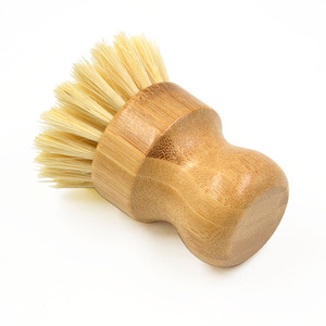 Cepillos de limpieza de cocina de mango largo de <span class=keywords><strong>madera</strong></span> de bambú Natural, limpieza de la casa, olla y plato - Product Image 3