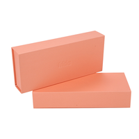 Kartonnen magnetische roze papieren op maat gemaakte camera verpakkingsdoos met plastic binnenkant, op maat gemaakte vorm, logo embossing, matte laminatie, UV-coating