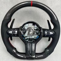 Volant en cuir pleine fleur avec garniture carbone pour BMW F10 F30 M2 F87 M3 F80 M4 F82 M5 F90 X5M E70 E60 E90 E92