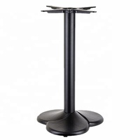 Socle de table en fonte à trois pétales, robuste, en forme de fleur, pour bistrot, café, restaurant, salle à manger, espace intérieur