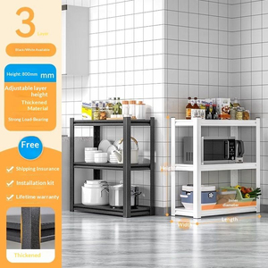 Étagère <span class=keywords><strong>de</strong></span> rangement <span class=keywords><strong>de</strong></span> <span class=keywords><strong>cuisine</strong></span> en fer multi-niveaux réglable, organisateur autoportant pour <span class=keywords><strong>micro</strong></span>-ondes, <span class=keywords><strong>four</strong></span>, armoire, usage intensif - Product Image 6