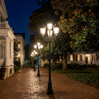 Lámpara de Jardín LED de Estilo Europeo, IP65 Impermeable, Iluminación Exterior para Parques, Patios y Proyectos Comunitarios