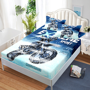 Lenzuola montate <span class=keywords><strong>moto</strong></span> 3D stampe digitali quattro stagioni tessuti in poliestere comodi e morbidi - Product Image 2