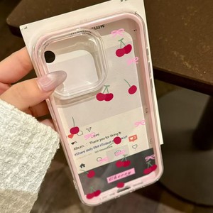 Funda de teléfono <span class=keywords><strong>3</strong></span> en 1 con lazo de color caramelo y cereza para iPhone 17 Air 16 13 11 <span class=keywords><strong>15</strong></span> 14 12 11 Pro Max TPU + Funda transparente acrílica - Product Image 6