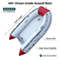 Kayak gonflable pliable en PVC robuste, canoë de mer à stabilité accrue pour vagues de plus de 4 m, embarcation océanique pour 8 personnes, idéal pour le tourisme