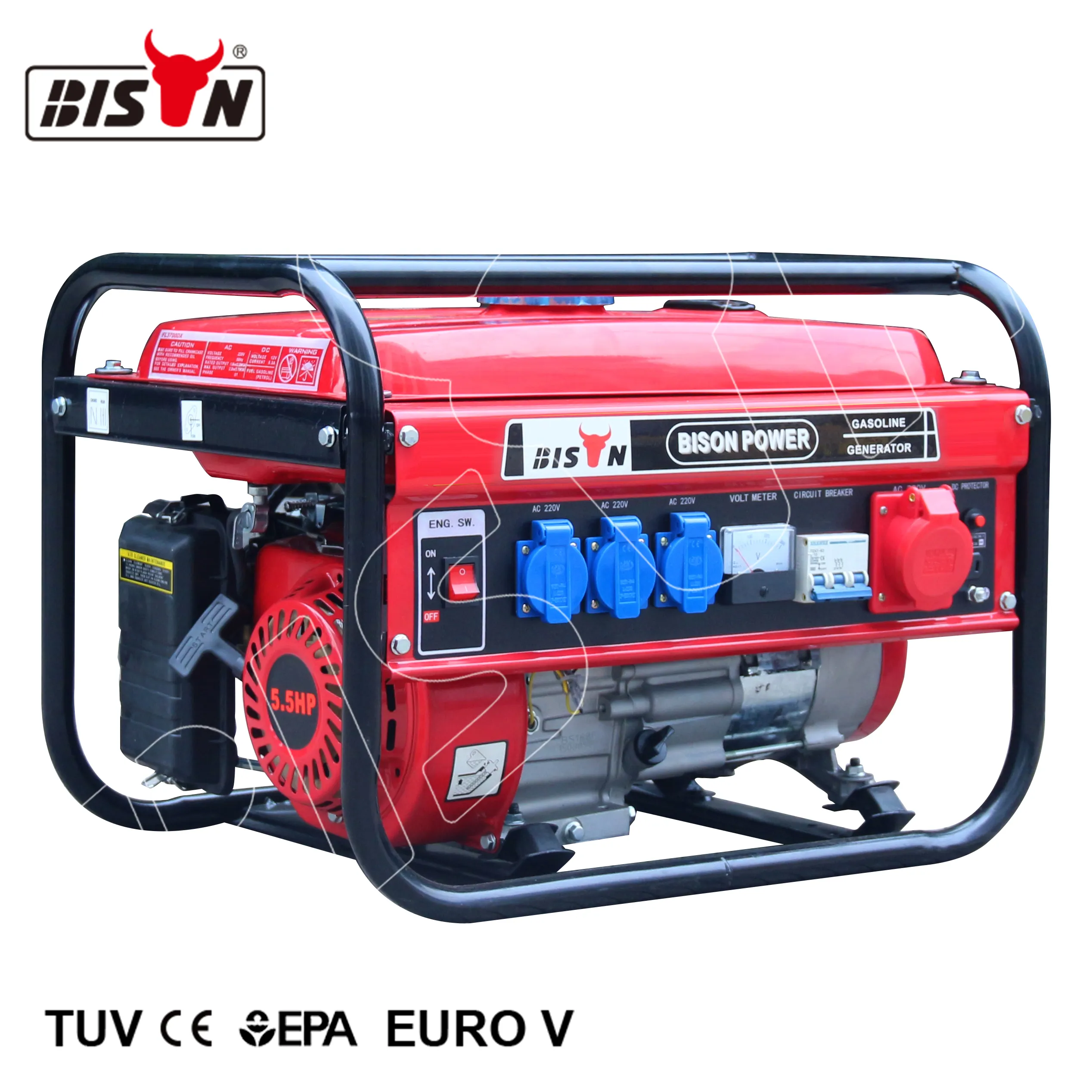 Bison Benzin-Benzinmotor-Generator-Stil Leistung 7500 W 8500 W Benzin-Generator 3000 W