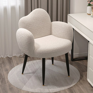 Silla de <span class=keywords><strong>Maquillaje</strong></span> Moderna y Ecológica de Acero Crema con Altura Ajustable para Sala de Estar, Oficina en Casa, Tocador, Salón de Uñas, de Alta Gama - Product Image 2