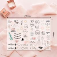 Autocollant personnalisé pour planificateur de bisous autocollant pour scrapbooking sur le thème du mariage feuilles d'autocollants décoratifs pour scrapbooking artisanal