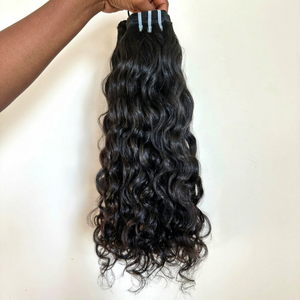 Extensiones de Cabello Humano Remy Indio del Tamil Nadu al por Mayor, Sin Procesar, con Doble Trama a Máquina, Ondulado Profundo, Liso y Rizado - Product Image 2