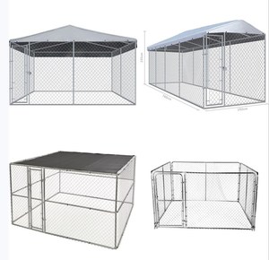 10x10x6 pies cómodas cajas de animales grandes para exteriores/casa de mascotas de alambre soldado barato/perreras y jaulas para perros de patio trasero con eslabones de cadena - Product Image 3