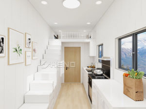 Casa Pequeña Moderna sobre Ruedas, Cabaña Móvil en Contenedor con Sala de Estar para Uso en Exteriores - Product Image 6