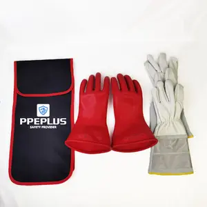 Guantes eléctricos resistentes a golpes de goma ASTM D120 Arc Flash Hand de la mejor calidad 440V