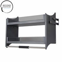 Étagère coulissante en verre trempé pour armoire murale supérieure de cuisine, panier de rangement relevable