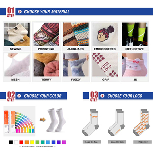 Chaussettes de basketball élastiques antidérapantes à séchage rapide, logo personnalisé, chaussettes de sport longues haute performance - Product Image 2