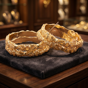Gold Plated Forming <b>Bangles</b>, Fashion <b>Bangles</b>, Traditional Custom Gold <b>Bangles</b>, <b>Copper</b> & Brass, Gold Filled Jewelry Oro Joyeria. - Product Image 2