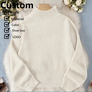 Suéter de punto de color sólido diseño clásico de cuello redondo adecuado tanto para hombres como para mujeres muy adecuado para primavera y otoño - Product Image 4