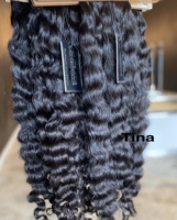 Ekstensi rambut manusia keriting Burmese rambut keriting Vietnam mentah