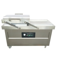 Machine semi-automatique d'emballage de scellant de rinçage de gaz de vide de chambre de double de tofu de nourriture