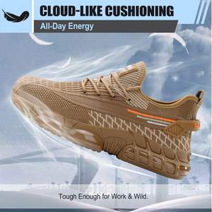 Bottes montantes de sécurité antidérapantes et résistantes à l'usure pour hommes, idéales pour l'automne et l'hiver, à lacets et étanches - Product Image 4