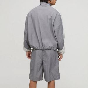 Ensemble de survêtement en nylon froissé à coque souple pour homme, coupe ample, veste de survêtement et short, coupe-vent unisexe, survêtements pour homme - Product Image 2