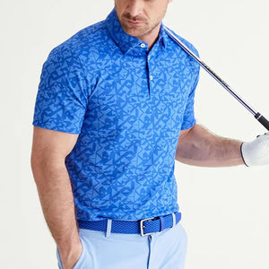 Camisetas Polo de golf impresas sublimación 3D de secado rápido con impresión completa digital personalizada de alta calidad - Product Image 1