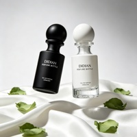 Flacon de parfum vide en verre transparent, cylindrique, à sertir, 30ml 50ml 100ml, avec emballage en boîte, faible MOQ, prix abordable