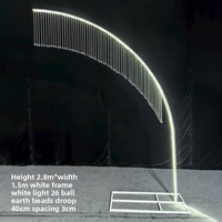 Nouveauté : Arche lumineuse en métal style arbre, éclairage de route, scène de mariage, zone d'accueil décorative, 2 couches de perles de cristal, écologique