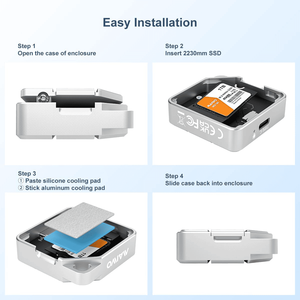 VONN Hot Sale USB C Aluminium SSD-Gehäuse USB 3.2 GEN2 10 Gbit/s M.2 2230 PCIe NVMe NGFF SATA SSD für OTG-Telefone Laptop Desktop - Product Image 6