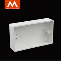 Boîte de surface CE durable 1-3 gang, montage facile, boîte à interrupteur en PVC PB135, boîte de surface/de fond pour interrupteur électrique