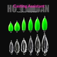 Lot de 20 micro-assistants de pêche à la ligne, flottants, transparents, verts, pour la pêche à la mouche, réduisant la vitesse de coulée