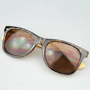 Wholesale Leopard Print fashion sunglasses leopard print 2024 wooden wood bamboo trending vintage shades custom logo