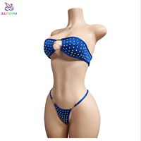 ELITES Lingerie une pièce Body Doll Bodysuit avec bas, tenue de danse exotique pour strip-teaseuse