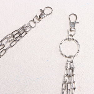 Multi Layered Metal Denim <b>Jeans</b> <b>Chain</b> With Blade Punk Style Waist <b>Chain</b> For Daily Wear Zinc Alloy Material - Product Image 4