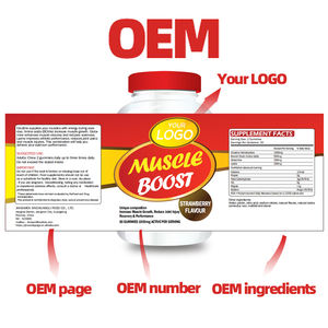 อาหารเสริมก่อนออกกําลังกายที่กําหนดเองครีเอทีนโมโนไฮเดรตเหนียวผสมครีเอทีน Gummies เพื่อสร้างกล้ามเนื้อและความแข็งแรง - Product Image 2