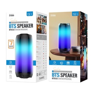 ISER SF4000 BTS 5.0 altoparlante Stereo 3D con luce ambientale a 7 colori 8W 4000mAh altoparlanti neri-grandi - Product Image 1