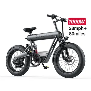 Coswheel T20 Mini e-Bike Europa E Bicicleta de alta Potência 1000 Watt 50kmh Velocidade Máxima Pneu Gordo Bicicleta Elétrica Trail Mountain eBike