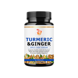 Cápsulas Veganas de Cúrcuma y Jengibre de Marca Privada con Raíz de Cúrcuma Orgánica y Vinagre de Sidra de Manzana para el Apoyo de la Salud del Corazón - Product Image 1