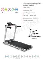 Tapis roulant électrique pliable de luxe Android sans installation avec écran tactile sans fil pour la fréquence cardiaque et les calories, idéal pour la maison