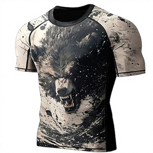 Maillot de compression OEM personnalisé pour le sport, unisexe, protection UV, tissu extensible Spandex/Polyester, impression numérique, durable - Product Image 2