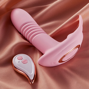 Vibratore di spinta del telecomando di vendita caldo <span class=keywords><strong>per</strong></span> il massaggiatore del Silicone delle donne con i motori <span class=keywords><strong>per</strong></span> le modalità di spinta e vibrazione - Product Image 5