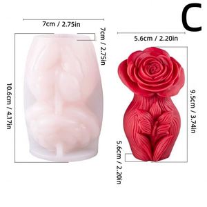 Molde de Silicona para Velas Aromáticas con Forma de Ramo de Rosas Románticas, Manualidades Decorativas para el Día de San Valentín, Empaquetado Individualmente - Product Image 5