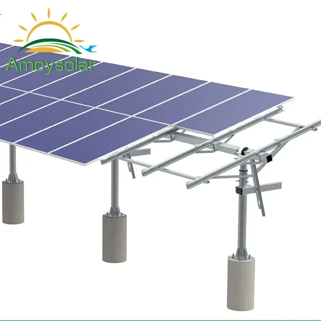 AL6005-T5 de montaje en poste de suelo para el hogar, panel solar giratorio, montaje de aluminio, fabricantes chinos, sistema de montaje solar