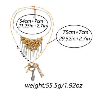 Collier à pampilles en alliage léger de luxe avec pendentif à pampilles pour femmes - Product Image 2