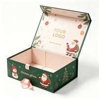 Cajas de Regalo Decorativas Navideñas de Alta Gama con Laminación Mate y Recubrimiento UV - Caja Ecológica para Empacar Bufandas Navideñas