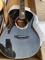 Guitarra Acústica GALYDA de 36 Pulgadas con Tapa Sólida, Incrustaciones de Concha, Acabado Brillante, Guitarra de Viaje con Ribete de Abulón, Venta al Por Mayor