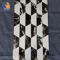 Carreaux de porcelaine imitation pierre antibactériens brillants et émaillés, texture texturée, 600x1200mm, épaisseur 9mm, garantie 1 an, carreaux d'intérieur