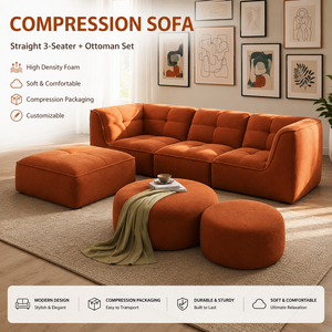 Canapé modulaire de style <span class=keywords><strong>Togo</strong></span> moderne, canapé au sol en mousse haute densité 32D, canapé sans cadre compressé sous vide pour la maison - Product Image 2