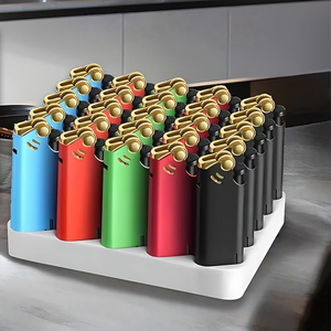 Encendedor de Metal con Logotipo Personalizado, Encendedor de Butano Recargable con Impresión Láser, Venta al por Mayor para Uso Promocional - Product Image 1