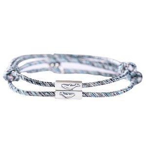 Whale Couple Bracelet Set Silver Tone Copper Wire Braided Animal Design For Love Gift Jewelry - Product Image 1
